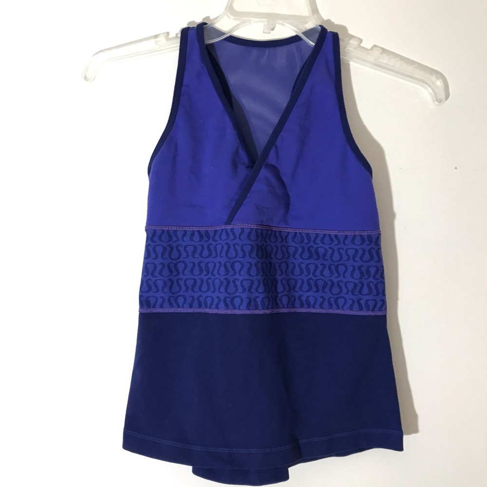 Lululemon Navy Back Mesh Tank Top